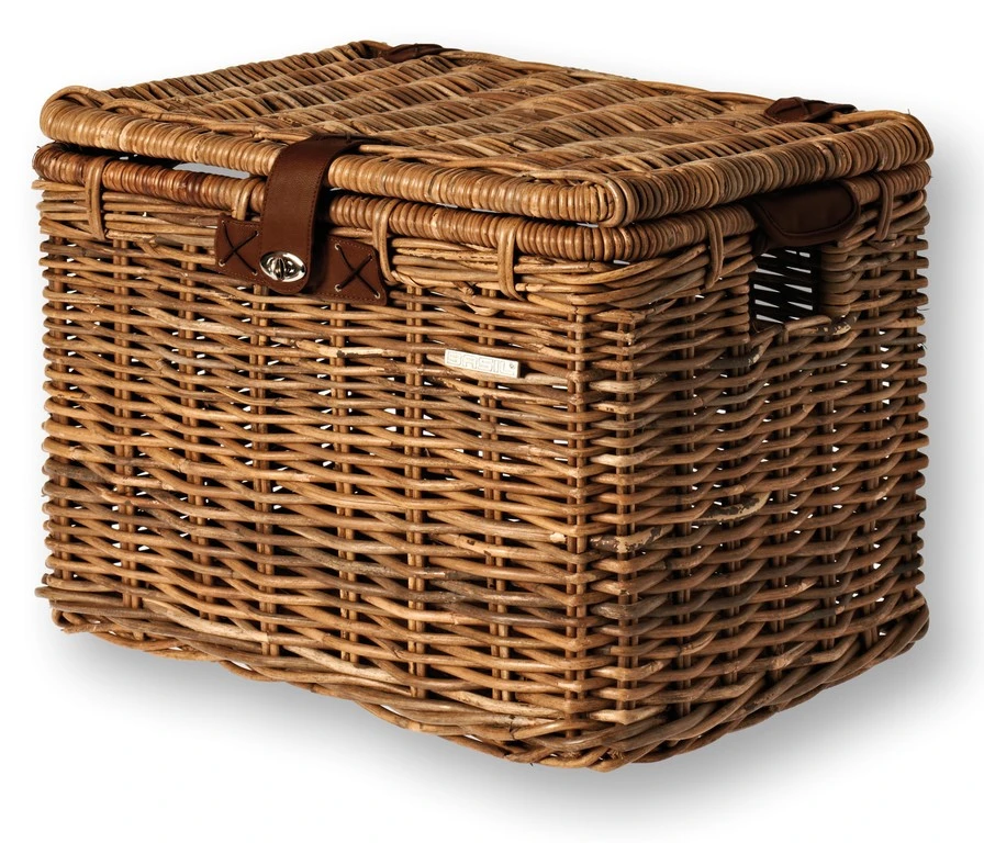 Hinterrad-Transportkorb Basil Denton L, 35x49x30cm, Braun, Grobmaschig, Rattan 1 Hinterrad-Transportkorb Basil Denton L, 35x49x30cm, Braun, Grobmaschig, Rattan