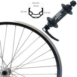 Roland Vorderrad 28" Schwarz SSP ZAC19, Deore Sspann