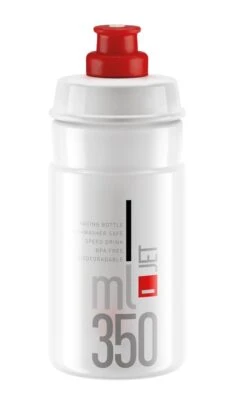 Trinkflasche Elite Jet, 350ml, Klar/rot, Polyethylen