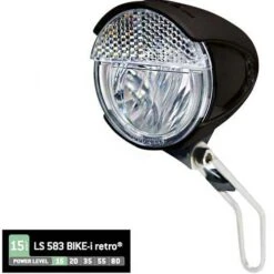 Dynamo-Scheinwerfer Ls583 Bike-I Retro Trelock, Led, Schwarz, Standlicht