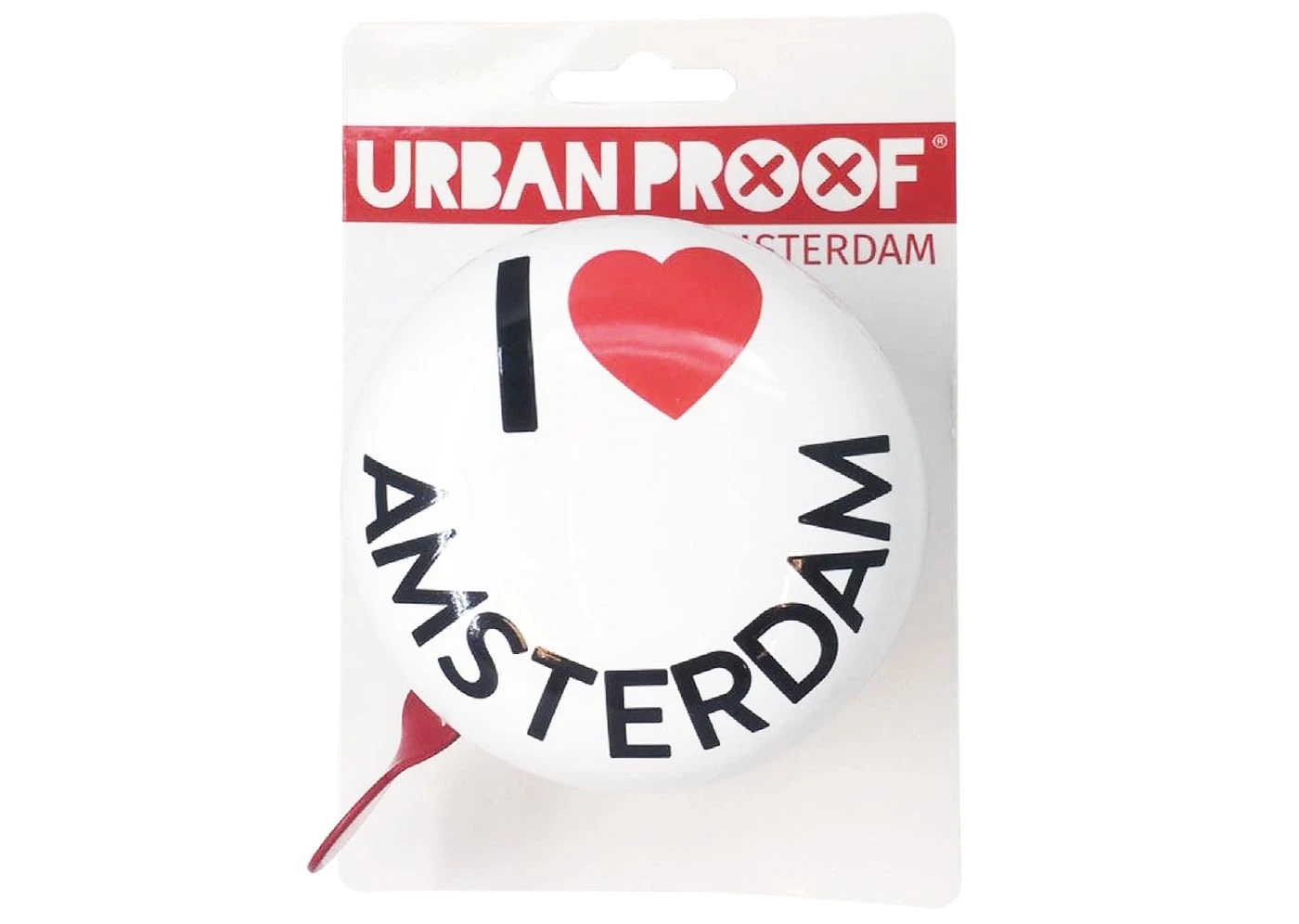 URBAN PROOF Klingel Ø 80mm Dingdong Bell I Love Amsterdam - Weiß 1 URBAN PROOF Klingel Ø 80mm Dingdong Bell I Love Amsterdam - Weiß
