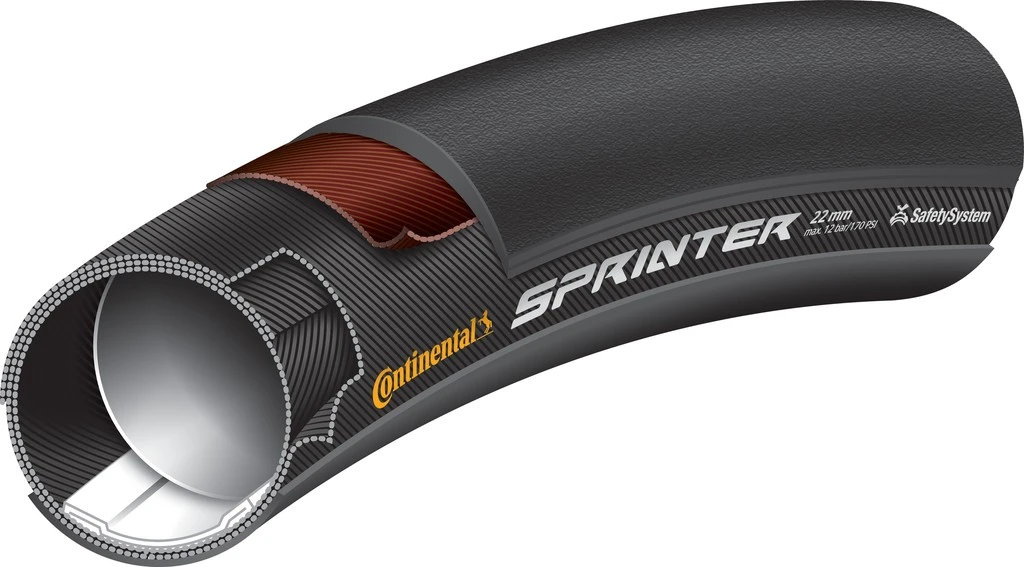 Continental Schlauchreifen Conti Sprinter, 28"x25mm Schwarz/schwarz 1 Continental Schlauchreifen Conti Sprinter, 28"x25mm Schwarz/schwarz
