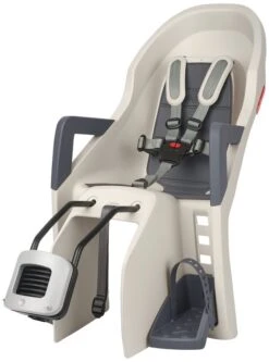 Kindersitz Polisport Guppy Maxi+ FF, Cream/grau, Befestig. Rahmenrohr