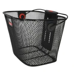 Vorderradkorb KLICKfix Unilux, 35x25x26cm, Schwarz, Engmaschig