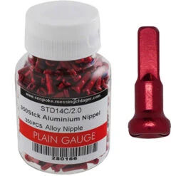 Messingschlager Nippel 2,00 Aluminium Rotlänge 14,0Mm