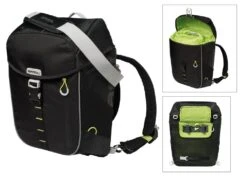 Einzeltasche Basil Miles, Black Lime, 31x17x44cm, 17ltr, Wasserd.