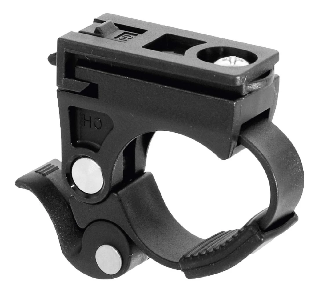 Messingschlager Scheinwerferhalter Smart, Schwarz, Schnellverschluß, Lenkermontage 1 Messingschlager Scheinwerferhalter Smart, Schwarz, Schnellverschluß, Lenkermontage