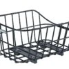 Hinterradkorb Basil Cento Alu WSL, 45x32,5x21cm, Schwarz Matt, Weitmaschig