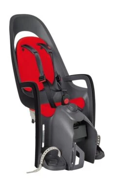 Kindersitz Hamax Caress, Grau/dkl.grau/rot, Befest. Gepäckträger