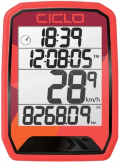 CICLOSPORT Fahrradcomputer &quot;PROTOS 113&quot; ROT