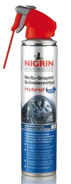 MoS2 Schmiermittel Nigrin HyBrid, 400ml, Sprühdose, Mit Graphit
