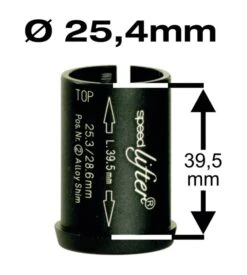 Reduzierhülse Speedlifter 1 1/8&quot; Ahead, Ø25,4mm, 39,5mm Höhe, Schwarz