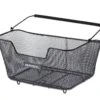 Hinterradkorb Basil Base M Stahl, 30x42,5x23cm, Schwarz, Engmaschig