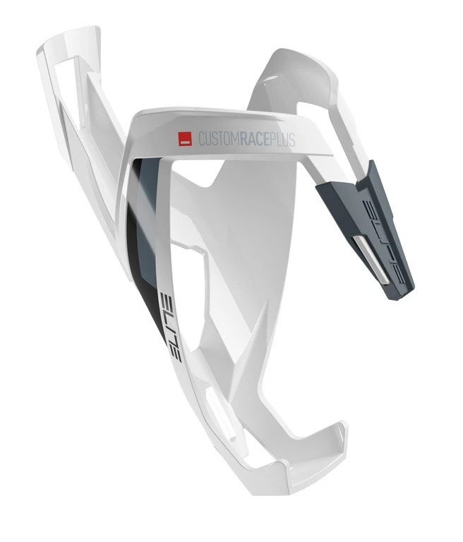 Trinkflaschenhalter Elite CustomRacePlus, Elastomer-Gummi, Glanzweiß/schwarz 1 Trinkflaschenhalter Elite CustomRacePlus, Elastomer-Gummi, Glanzweiß/schwarz