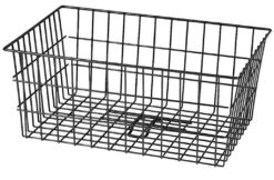 Hinterradkorb KLICKfix Maxi, 55x20x36cm, Schwarz, Weitmaschig